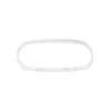 Dower & Hall Men's Hammered Cushion Nomad Bangle In Sterling Silver In Metallic