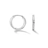 Dower & Hall Men's Hammered Nomad Hoops In Sterling Silver In White