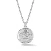 Dower & Hall Men's Lucky Sixpence Talisman Necklace In Sterling Silver In Silver