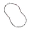 Dower & Hall Men's Medium Dove Grey Freshwater Pearl Necklace In Metallic