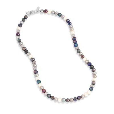 Dower & Hall Men's Medium Mixed Freshwater Pearl Necklace In Multi