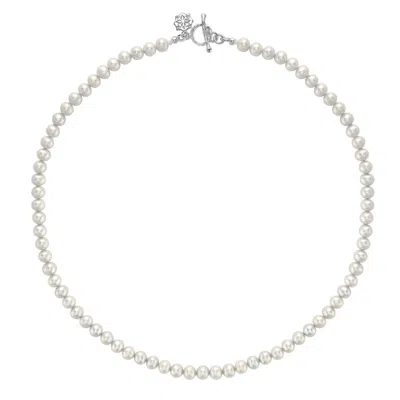 Dower & Hall Men's Medium White Freshwater Pearl Necklace In Neutral