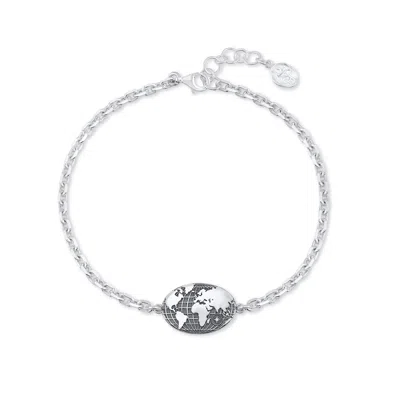 Dower & Hall One World Chain Bracelet In Silver