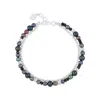 Dower & Hall Men's Peacock Pearls Orissa Bracelet In Sterling Silver In Metallic