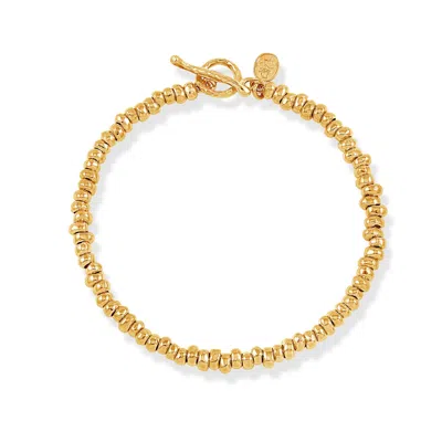 Dower & Hall Men's Signature Small Nugget Bracelet In Gold Vermeil