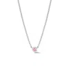 Dower & Hall Men's Silver / Pink Pink Quartz Round Dewdrop Pendant In Sterling Silver In Multi