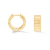 Dower & Hall Men's Single Large Humbug Hoop In Gold Vermeil