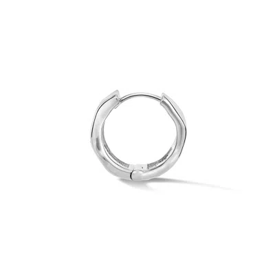 Dower & Hall Men's Single Wide Waterfall Hoop In Sterling Silver