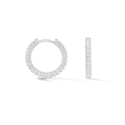 Dower & Hall Men's Small Humbug Hoops In Sterling Silver