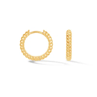 Dower & Hall Men's Small Twist Hoops In Gold Vermeil