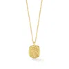 Dower & Hall Men's Solid Yellow Gold St. Christopher Tiny Talisman Necklace In Gold
