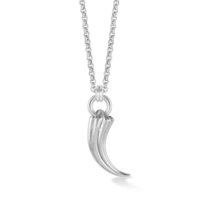 Dower & Hall Men's Talisman Tusk Pendant In Sterling Silver