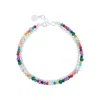 Dower & Hall Men's Tutti Frutti Orissa Bracelet In Sterling Silver In Multi