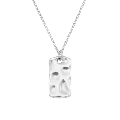 Dower & Hall Men's Waterfall Id Tag Pendant In Sterling Silver