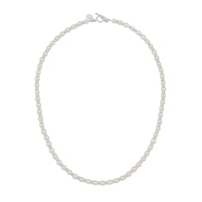 Dower & Hall Men's White Pearls Halo Necklace