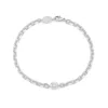 Dower & Hall Men's White Topaz Chain Bracelet In Sterling Silver In Silver