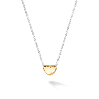 Dower & Hall Mini Puff Heart Pendant In Gold
