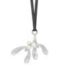 Dower & Hall Mistletoe Christmas Decoration In Silver In Silver