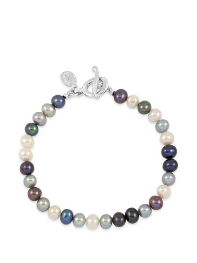 Dower & Hall Mixed-pearl Sterling-silver Bracelet In Metallic