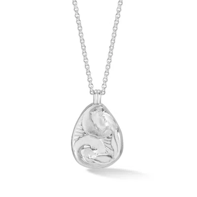 Dower & Hall Mother & Child Talisman Necklace In Metallic