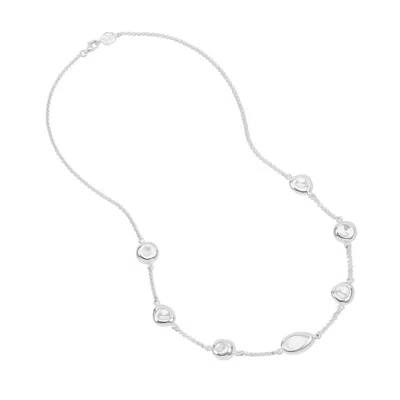 Dower & Hall Multi Pebble Necklace In Silver