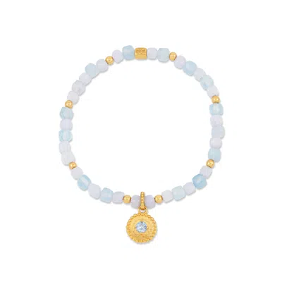 Dower & Hall Narrative™ Talisman Aquamarine Birthstone Bracelet - March In Multi