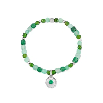 Dower & Hall Narrative™ Talisman Green Garnet Birthstone Bracelet - May In Multi