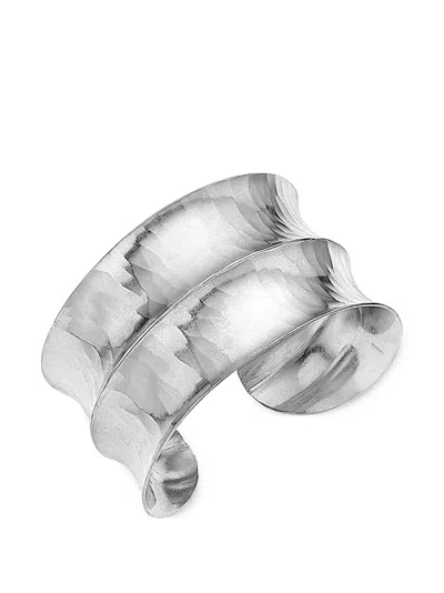 Dower & Hall Double Concave Nomad Cuff In Metallic