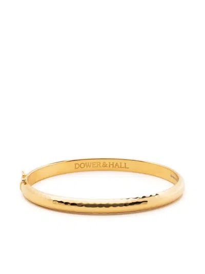 Dower & Hall Nomad Hammered Bangle Bracelet In Gold