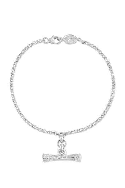 Dower & Hall Nomad T-bar Chain Bracelet In Sterling Silver