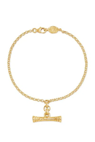 Dower & Hall Nomad T-bar Chain Bracelet In Yellow Gold Vermeil