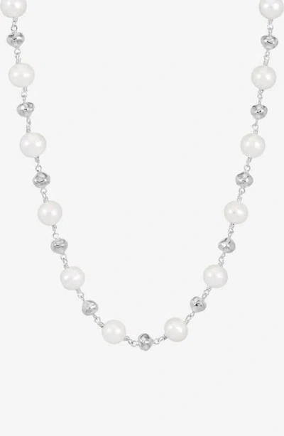 Dower & Hall Nugget & White Freshwater Pearl Necklace