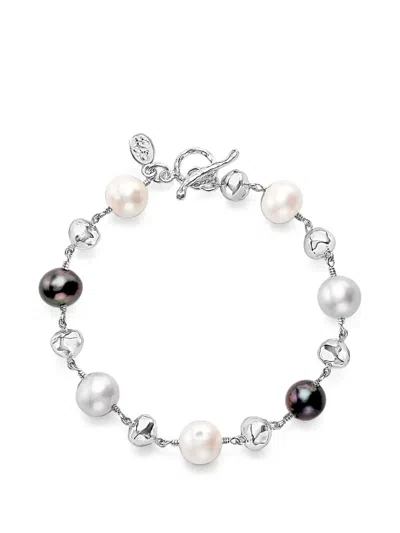Dower & Hall Nugget Mixed Freshwater Pearl Bracelet In Metallic
