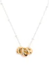 Dower & Hall Nugget Trio Pendant Necklace In Gold