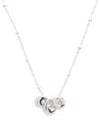 Dower & Hall Nugget Trio Pendant Necklace In Silver