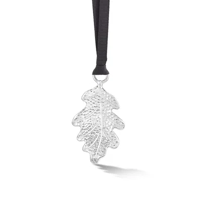 Dower & Hall Oak Leaf Christmas Decoration Silver
