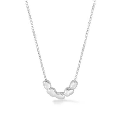 Dower & Hall Ocean Pebble Necklace In Metallic