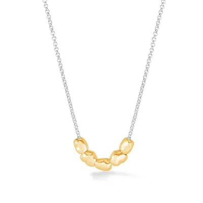 Dower & Hall Ocean Pebble Necklace In Metallic