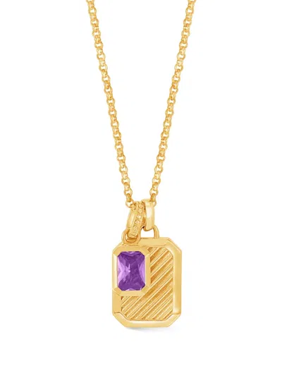 Dower & Hall Octagon-amethyst Pendant Necklace