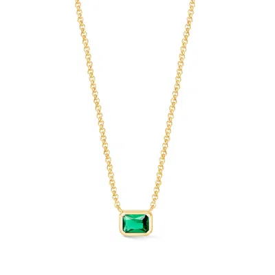 Dower & Hall Octagon Green Garnet Tutti Frutti Necklace In Gold