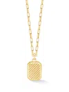 Dower & Hall Octagon Humbug Paperclip Necklace In Gold