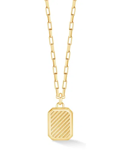 Dower & Hall Octagon Humbug Paperclip Necklace In Gold
