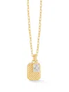 Dower & Hall Octagon Humbug Paperclip Necklace In Gold