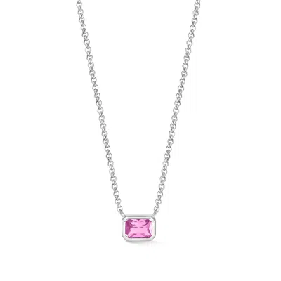 Dower & Hall Octagon Pink Quartz Tutti Frutti Necklace