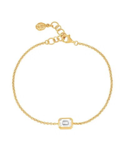Dower & Hall Octagon-topaz Chain Bracelet In Gold