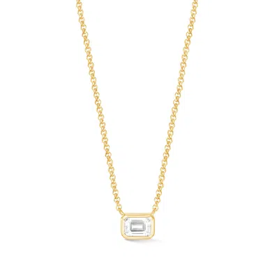 Dower & Hall Octagon White Topaz Tutti Frutti Necklace In Gold