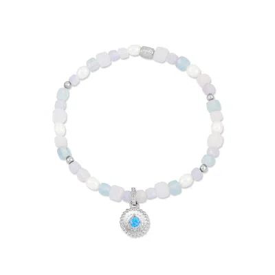 Dower & Hall Opal Birthstone Narrative™ Talisman Bracelet - October In Metallic