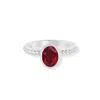 Dower & Hall Oval Garnet Granular Dotty Twinkle™ Ring In Dots,silver,red