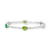 Dower & Hall Oval Green Garnet, Peridot & Topaz Array Bangle In Green