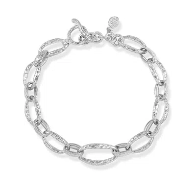 Dower & Hall Oval Link Nomad Bracelet In Metallic